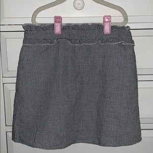 Black and white checkered skirt
